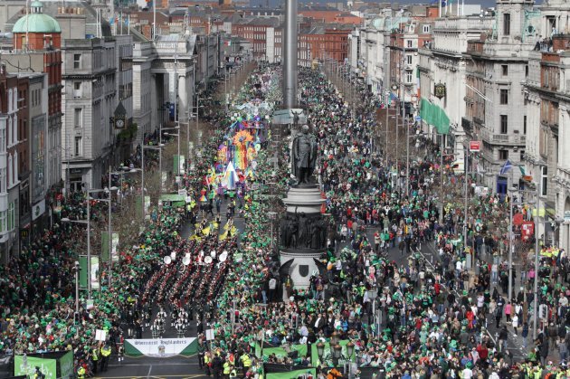 patricks day parade dublin 2025 route