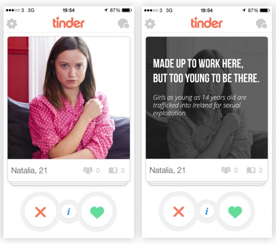 Clever Campaign Uses Tinder To Tell Men About Irish Sex Trafficking