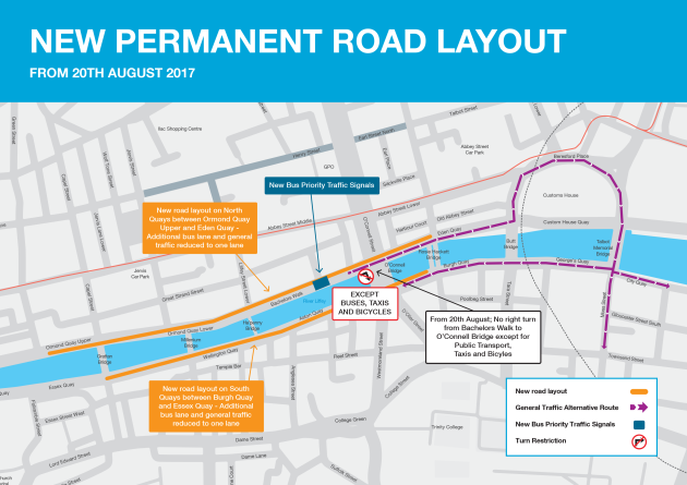 Major traffic changes in Dublin city come into force this weekend