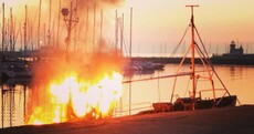 PHOTOS: Gardaí investigating fire on trawler at Howth pier