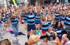 Irish rugby star rocks Cardiff as part of surprise flash mob
