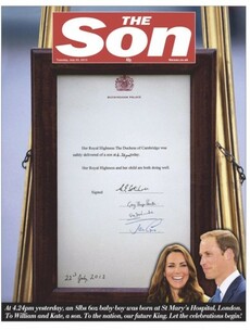 How British newspaper front pages covered the royal baby