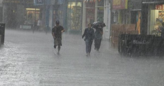 Floods and downpours! This is the scene in Galway city this afternoon