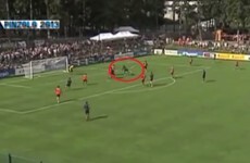 Inter's Fredy Guarin scores with an acrobatic scorpion kick