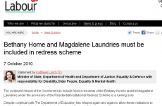 Minister said Bethany Home must be included in redress scheme... in 2010