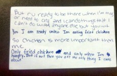 The path of young love, as illustrated by kids' notes