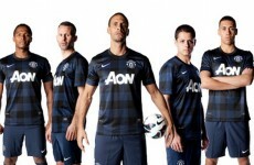 Man United launch new black and navy check kit