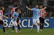 Dzeko hits howitzer and a howler in Manchester City mud-fight victory