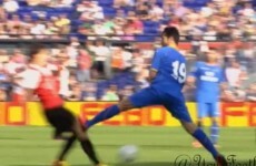 Getafe player attempts to remove opponent's kneecap with his studs
