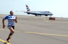 There's Bryan Habana racing an Airbus A380