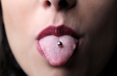 Warning: Tongue piercings affect speech, sense of taste and cause drooling
