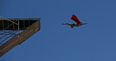 The Czech 'Superman' did his trademark dive at the World Championships