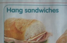 Centra are selling actual 'hang sangwidges'