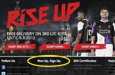 Warrior seem to have broken Liverpool's bad language policy with kit launch