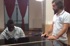 Just Mario Balotelli playing the piano (really well)