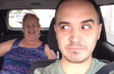 Older woman gets her backseat groove on to Blurred Lines
