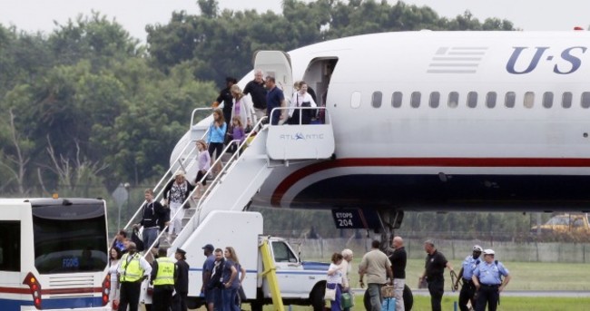 Pics: ‘Unfounded threat’ forces flight from Shannon to land in Philadelphia