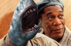 Famous movie posters... with sharks added to them