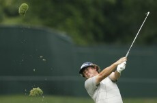Watch as Jason Dufner holes an eagle from way out