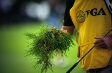 Justin Rose took one of the biggest divots you'll ever see