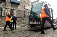 Luas and car involved in collision