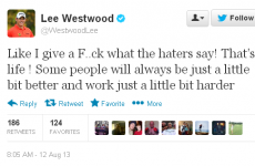 Westwood apologises to sponsors after angry Twitter tirade