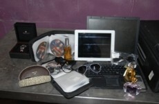 Pics: Gardaí seize 18 plasma tvs, phones and jewellery from suspected burglary gang