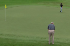 Ernie Els with the oddest 2-putt we've ever seen