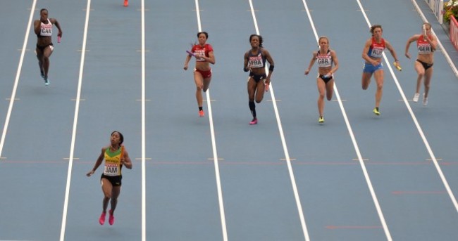 Snapshot: The women's 4x100m relay final wasn't exactly a photo finish