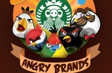 Famous logos reimagined as Angry Birds