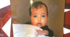 Lookit! A picture of Kim and Kanye's baby North West