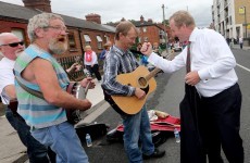 Enda Kenny was having the craic with Mayo fans outside Croke Park today