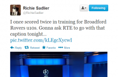 Richie Sadlier's classic response to THAT RTÉ caption