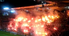 This is how Legia Warsaw fans reacted to being sanctioned by UEFA
