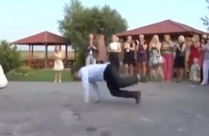 Check out this intense wedding dance-off