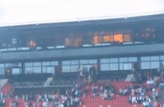 Europa League clash suspended after stadium catches fire