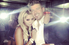 What is Robin Thicke's hand doing in this picture?