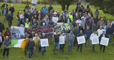 PICS: 250 locals take back Kildare stud farm from receivers and lock them out