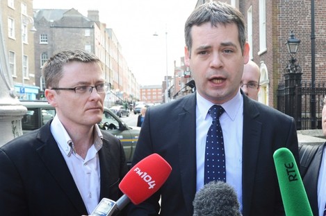 Pearse Doherty (right) is leading Sinn Féin's Seanad abolition campaign along with senator David Cullinane (left). 
