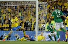 Here's the goal that put Ireland into the lead against Sweden