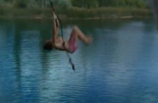 This is how not to back-flip off a rope swing