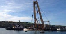 After six weeks on the rocks, Tall Ship Astrid towed to Kinsale Harbour