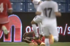 Kiwi player sent off for idiotic two-footed stamp in defeat to UAE