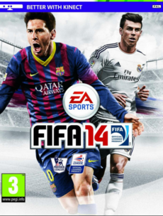 There's Gareth Bale in his new kit chasing Leo Messi on the cover of FIFA