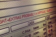 Actor spots note in Dublin hotel deeming him a 'difficult' guest