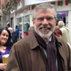 'I can't kiss you on the lips': Little talk of Seanad as Gerry Adams canvasses in Dublin