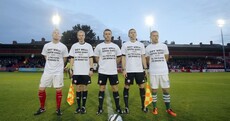 League of Ireland players and officials show their support for Gary O'Neill