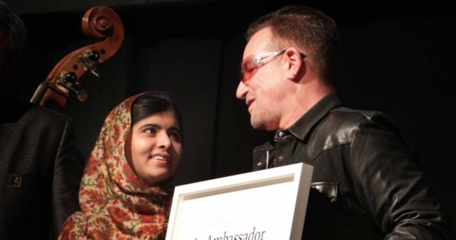 Malala collects 'Ambassador of Conscience' award at Mansion House ceremony