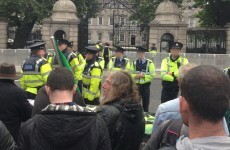 Crowd gathering at 'Lock the government out of the Dáil' protest