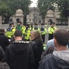 Crowd gathering at 'Lock the government out of the Dáil' protest